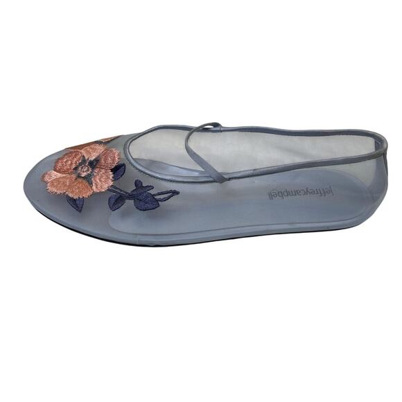Jeffrey Campbell Swan Flower Embroidered Ballet Flats Ballerina Coquette Sz 9 - Picture 5 of 9